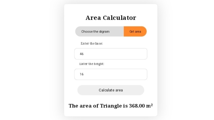 Geometric Area Calculator